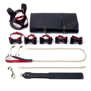 SeekHeart KATZENFRAU BDSM Maske Handschellen Halsbänder 6 Bondage Sets