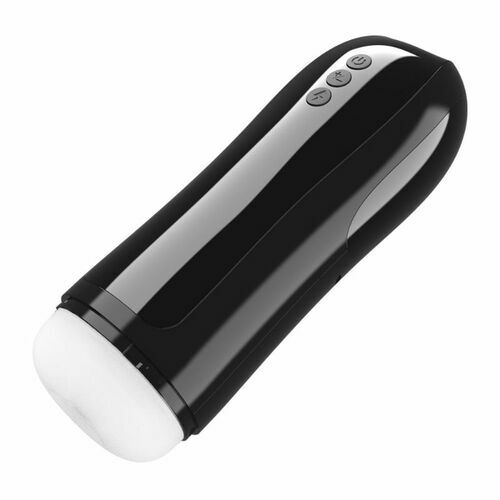 LUOSE ENTSAFTER Innovatives Stoßen Cup Masturbator 7 Stoßen 7 Vibrieren Schwarz
