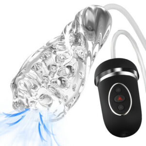 SeekHeart LIPPENLIEBE Transparenter Cup Masturbator mit 5 Saugmodi 10 Vibrationsmodi