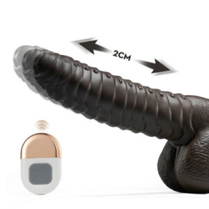 SeekHeart Beulen 3 IN 1 Braun-schwarzer Realistischer Dildo 24CM