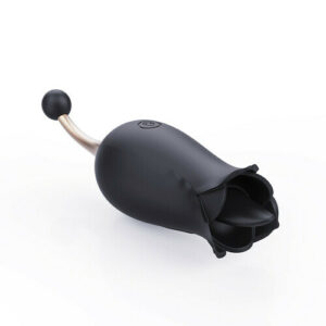 SeekHeart Clit Stimulator Flicking Tongue Vibrator Schwarze Rosenform