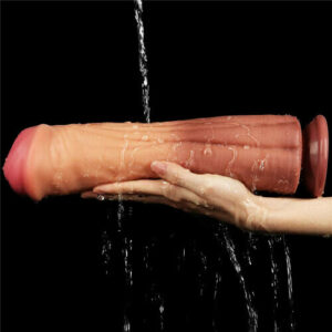 SeekHeart 10-Zoll-Doppelschicht-Silikon-Extra-Großer Dildo