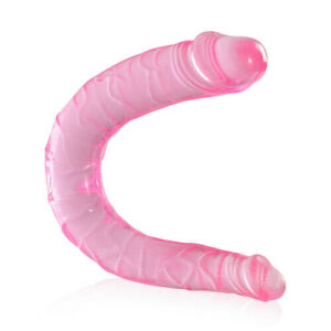 SeekHeart 11,7-Zoll-Dildos aus transparentem Silikon mit zwei Enden