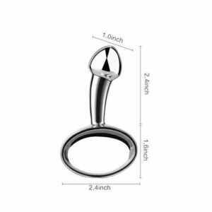 Bestvibe Petite Silver Mental Jeweled Analplug 2,4 Zoll