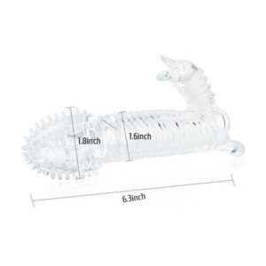 SeekHeart Klares vibrierendes Kondom 19,6 CM