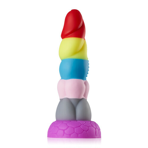 【NUE】Regenbogen-Dildo groß mit Saugnapf