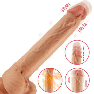 SeekHeart CAPTAIN Elektrischer Realistischer Dildo 23CM Vibration +Stoßen + Heizung Wasserdicht
