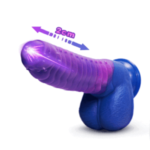 【NUE】3 Teleskop 5 Vibration Aufheizung und Farbe Wechselung Dildo