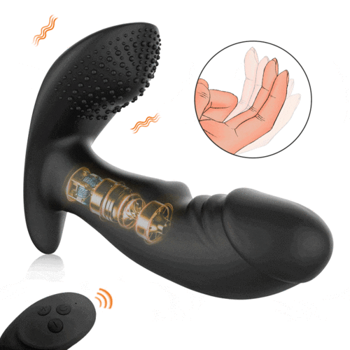 【NUE】3 in 1 Prostata Vibrator 10 Vibratoren mit Kugeln Schwarz