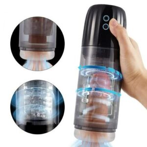SeekHeart 2 in 1 Cup Masturbator 7 Vibrations Modi