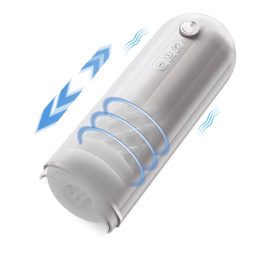 Bluetooth stufenlos verstellbarer männlicher Masturbator mit Stoßheizung
