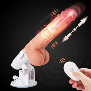 Einziehbarer Liebhaberdildo 8 einziehbar + Vibrationsheizung drehbar