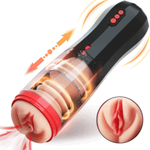 【Everted Fleshy Labia】ROKA - 5-in-1 Multifunktionaler Masturbator 5 Stoßen Saugen, 10 Vibrations und Transparenten, Abne