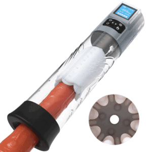 Penispumpe mit 10 Vibrationen und 6 Saugnäpfen, Penisverlängerung für Männer