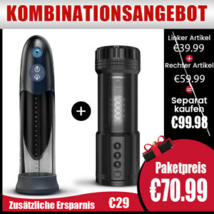 Super-Doppel-Überraschung! Masturbator + Vergrößerer Limitierte Kombi-Aktion, sparen Sie 29,99 €