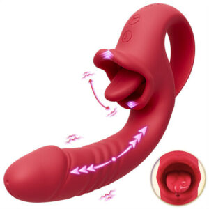 Posy – Upgrade 2.0 Klitoral-Vibrator mit Zungenleck-Funktion und stoßender G-Punkt-Stimulation für Paare