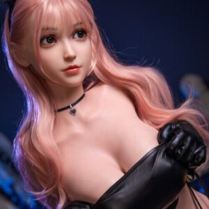Luna Blackpaw - 148 cm Heiße Cat-Girl Sexpuppe mit B-Cups, Leder-Look & Flexiblen Posen