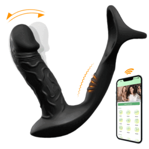 Seekheart 9-fach Wackel- & Vibrations-Analvibrator mit App-Steuerung und Penisring
