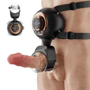 【Free shipping!】AssistPro 2.0 - 9 Vibrationen & Schwingen & Stoßen Hands-Free Hüftgurt-Strap-On Masturbator für Männ