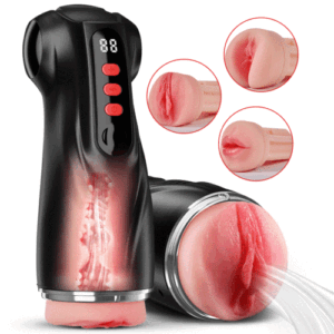 Daphne - 3 Hüllen Taschenmuschi Penis-Pumpe mit 9 Saug- & 9 Vibrationsmodi für männliche Mast
