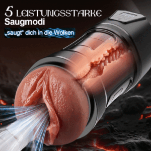 【Free Shipping】Challenger - Textured channel 10 Vibrationen, 5 Saugungen, Ultra-Realistische Vagina, Simu