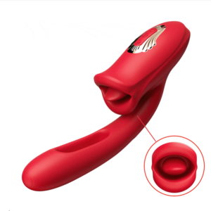 Seekheart-Shaped Biting G Spot Soother with Vibration & Flapping