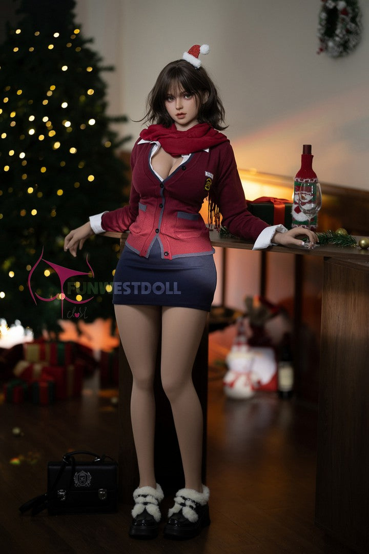 Christmas Lily(Black Hair): Funwest Doll 157cm G-cup Sex Doll-FWD102