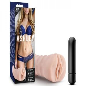 Masturbator Ashley with bullet vibrator | pocket pussy