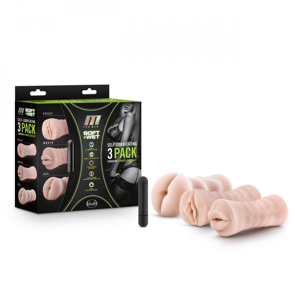 Masturbator Set of 3 Stroker | Pocket Pussy